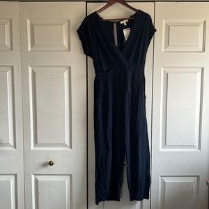 NWT Navy linen jumpsuit